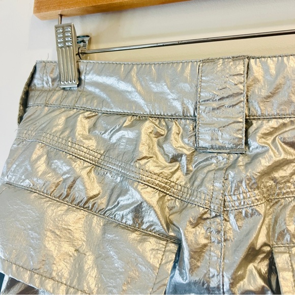 Zara | Metallic Silver Parachute Cargo Pants - Picture 7 of 13
